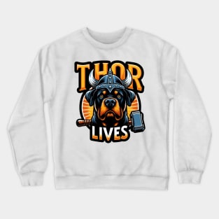 Rottweiler Viking Thor Lives Norse Design Crewneck Sweatshirt